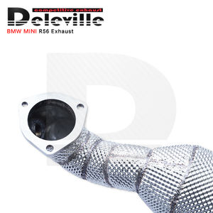 Embase d'échappement Deleville pour <span class=keywords><strong>MINI</strong></span> <span class=keywords><strong>Cooper</strong></span> S R56/Cabriolet R57 R60 1.6t 2006-2013 304 tuyaux d'échappement en acier inoxydable tuyau de descente - Product Image 4