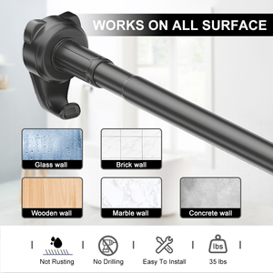 ARODDY Tendance et Innovant : Tringle de Tension en Acier Carbone 63-98,4 pouces pour Organisation de Garde-Manger et Tringles de Douche - Product Image 6