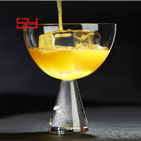 Copas de Margarita SIN PLUMERO de Cristal Transparente SUNYO, Copas de Cóctel Gruesas y Sólidas para Bar, Hotel, Restaurante