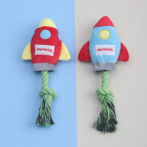 Juguete de Peluche para Perros, Diseño de Cohete Pequeño con Nudos de Algodón, Resistente a las Mordidas, Interactivo, Venta al Por Mayor - Product Image 2
