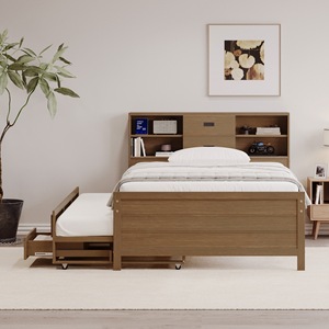 Lit de dortoir avec tiroirs de rangement et roulettes pour enfants et adolescents, pour une utilisation en chambre. - Product Image 2