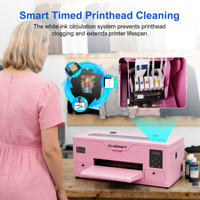 Imprimante DTF automatique EraSmart rose A3 avec tête d'impression XP600, machine de transfert thermique numérique pour film PET 38CM 42CM pour T-shirt, textile, DIY
