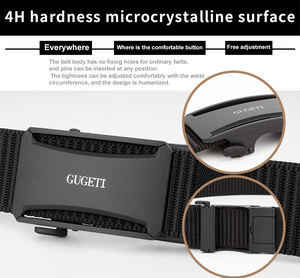 स्वचालित मिश्र धातु बकल टिकाऊ कैनवास कपड़े बेल्ट के साथ पुरुषों के लिए कस्टम लोगो सामरिक बेल्ट - Product Image 2