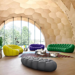 Canapé de bureau et de loisirs créatif en forme de nid d'abeille à bulles, canapé paresseux à compression sous vide, haute résilience, vente en gros - Product Image 5