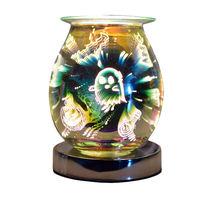 Lampe chauffe-cire décorative en verre pour Halloween, effet 3D, diffuseur de parfum électrique écologique pour la maison