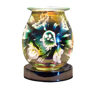 ハロウィーンの装飾的なランプワックスウォーマー、家の装飾のための3D効果の軽い香りのウォーマー