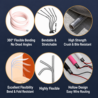Support de lampe de bureau LED universel personnalisé en acier/fer/acier inoxydable, tube flexible col de cygne, cylindrique, pliable librement