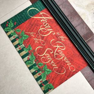 Alfombrillas Personalizadas con Estampado por Sublimación de Bienvenida Navideña con Diseño de Papá Noel, Navidad, Feliz Navidad - Product Image 4
