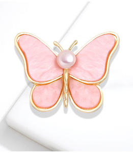 Broche Papillon en Alliage avec Panneau de Perles, Broche Insecte Papillon en Perles - Product Image 3