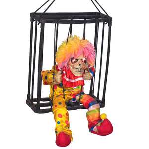 Parco divertimenti appeso decorazione luminosa zucca Clown gabbia pirata giocattolo elettrico testa di allungamento - Product Image 5