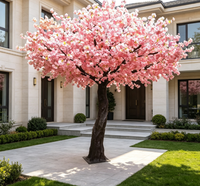 Pohon Bunga Sakura Buatan Paling Populer untuk Dekorasi Salon Kecantikan, Pohon Bunga Pink Modern, Tanaman Sutra Buatan