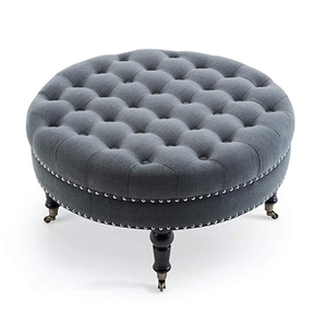 Banc pouf personnalisé <span class=keywords><strong>Amazon</strong></span> tabouret rond meubles de salon en tissu mobilier de salon moderne tabouret en <span class=keywords><strong>velours</strong></span> <span class=keywords><strong>chaise</strong></span> pour chambre à coucher - Product Image 4