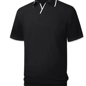 เสื้อโปโลคอวีผู้ชายแบบปรับแต่งโลโก้ ทรงปกติ สำหรับเล่นกอล์ฟ เนื้อผ้าถัก ระบายอากาศได้ดี - Product Image 6
