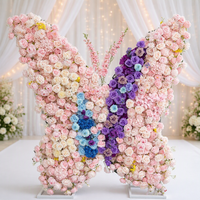 FG Romantique Luxe Rose Bleu et Violet Papillons Colorés Fleurs pour Mariages Événements Fêtes Décoration Maison