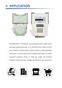 Pengukur Aliran Gas Stron Afrika Selatan STS Kontrol Katup Otomatis Cerdas Pembacaan Jarak Jauh Aluminium Gas Cair/Gas Alam - Product Image 2