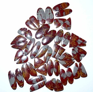 Best Quality Natural Noreena Jasper Pair Premium Matching Stone Set for Earrings Craft Projects and Jewelry Collections For Sale - Product Image 4