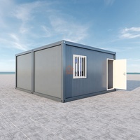 Serres préfabriquées en conteneurs plats, maisons en verre avec salle de bain et cuisine, 1 ou 2 chambres, maisons portables prêtes à l'emploi et économiques