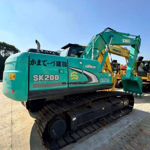 Excavatrice sur chenilles hydraulique Kobelco Sk200d de 20 tonnes de haute qualité, machine d'occasion importée pour travaux lourds - Product Image 1