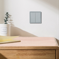 Touchmi 2 Gang 1 Way Interruptor mecánico Marco de PC Placa de pared para iluminación eléctrica Estándar europeo