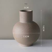 Vas Keramik Retro Bentuk Tidak Beraturan Vas Ikebana Vas Jepang Dekorasi Rumah Zen Ornamen