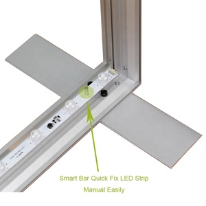 20x8ft Hợp kim nhôm hồ sơ seg vải Silicone không khung miễn phí thường vụ triển lãm thương mại hiển thị Backlit tường LED hộp Đèn - Product Image 5