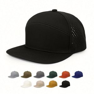 Casquette Snapback 6 Panneaux à Visière Plate de Haute Qualité, Vente en Gros, Logo Brodé 3D Personnalisé, Imperméable, 100% Polyester, Découpe Laser - Product Image 2