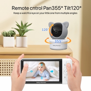 Monitor de Bebé WiFi Tuya 1080p con Giro e Inclinación de 355°, Audio Bidireccional, Visión Nocturna y Canciones de Cuna Relajantes, 20h de Autonomía - Product Image 3