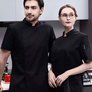 Wholesale Workwear Women Solid Color Hotel Chef <b>Jacket</b> Restaurant Waterproof Chef Uniform Kitchen Cooking Chef Coats for Men - Product Image 1