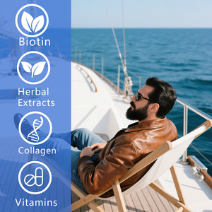 Gummies pour la barbe à marque privée pour adultes : favorisent une barbe saine et plus dense, avec vitamines et biotine - Product Image 6