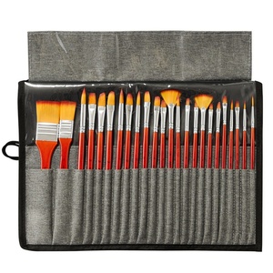 Rouleau de pinceaux pour aquarelle, gouache en nylon, 25 pièces, vente directe d'usine pour <span class=keywords><strong>Amazon</strong></span>, ensemble de <span class=keywords><strong>peinture</strong></span> à l'huile transfrontalière - Product Image 2