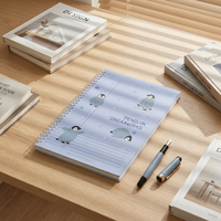 Cahiers spirales en gros, cahier spirale simple Kawaii, cahier spirale cartonné B5 pour usage scolaire