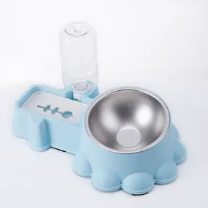 Dispensador automático de comida y agua para mascotas, contenedor de almacenamiento de alimentos, estación de autoalimentación, suministros para mascotas