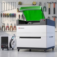 Machine de découpe laser à fibre CNC de bureau haute précision 6060 1200W portable 4 en 1 pour le métal (découpe, soudage, nettoyage)