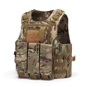 Gilet tactique d'airsoft réglable, gilet modulaire de paintball, chaleco tactico, nylon haute densité 600D, pochettes MOLLE, gilet tactique - Product Image 5