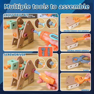 Jouets de construction pour enfants, puzzle à vis créatif, boîte à outils de jeu pour enfants, jouets éducatifs STEM, ensemble d'outils avec perceuse - Product Image 2