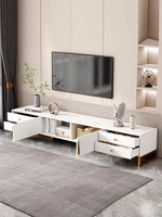 Ensemble meuble TV et table basse de style nordique, moderne et luxueux, idéal pour les petits salons et chambres à coucher à la maison