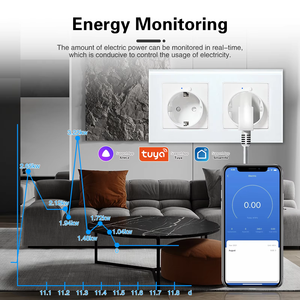 Prises murales intelligentes WiFi LangYeao 16A EU avec USB Type C et suivi de consommation d'énergie, en verre trempé, compatibles Alexa et Google Home pour la maison - Product Image 4