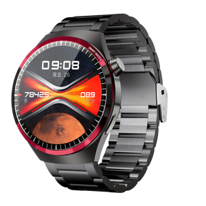 2024 mới sk39 thép không gỉ Smartwatch la bàn không thấm nước IP67 theo dõi sức khỏe BT cuộc gọi 3 dây đeo bền smartwatches email - Product Image 1