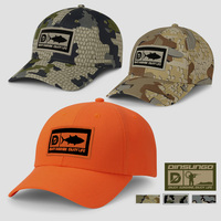 Casquette de chasse en gros pour hommes, respirante, camouflage et unie, chapeau tactique avec logo personnalisé brodé ou patch PVC, casquette orange de chasse