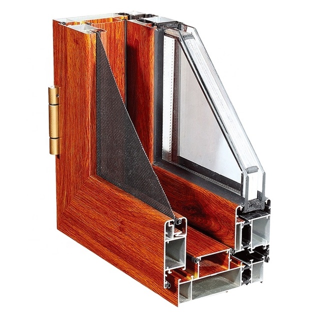 OEM Energy Saving Thermal Break Custom Aluminum  Windows Door Frame for Window Frame Extrusion Aluminum Profiles