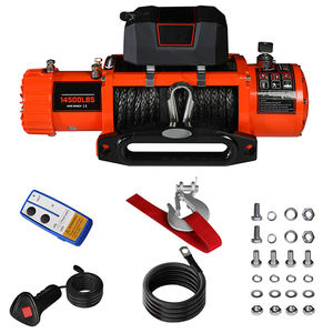 电动绞盘 12V 20000磅 钢丝绳 重型遥控越野4X4卡车绞盘 铝合金结构 - Product Image 3