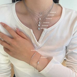 Dylam Best Valentine's Day Anniversary Gifts Jewelry High Fine 925 Silver <b>D</b> VVS 1 Moissanite Love Heart Pendant <b>Necklaces</b> - Product Image 2