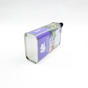 Boîte en métal rectangulaire plate personnalisée avec bouchon à pompe, boîte en métal imprimée pour gel douche, huile essentielle, emballage cosmétique - Product Image 6