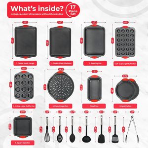 Set di Teglie da Forno 3-in-1 in Acciaio <span class=keywords><strong>al</strong></span> Carbonio Ecologico a Prezzo di Fabbrica con Stampi per Torte e Teglia per Pane - Product Image 3