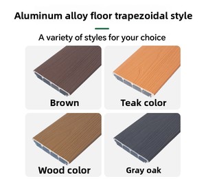 Revêtement de sol gaufré en alliage d'aluminium et bois composite anti-corrosion pour terrasses et pavés de cour extérieure - Product Image 6