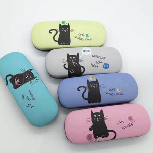 Estuche para gafas Xinpeng de metal con diseño de gato negro para niños y niñas, primavera 2021 - Product Image 2