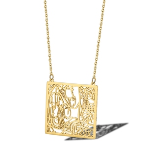 Collar con Mapa de <span class=keywords><strong>Capitales</strong></span> de Todos los Países Personalizado, Juego de Collares con Mapa de la Ciudad de Jerusalén en Acero Inoxidable - Product Image 1