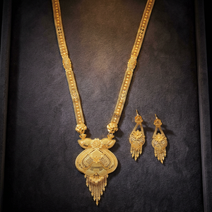 Gold Plated Forming Long Necklaces, Special Occasion, Traditional Jewelry for Women, Copper & Brass Chapado En Oro Oro Laminado - Product Image 4