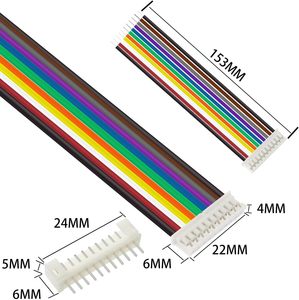 Kit de 40 Conectores JST 2.0 PH de 11 Pines, Incluye 20 Cables Hembra de 150 mm y 20 Conectores Macho Micro JST PH2.0mm - Product Image 2