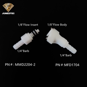 Plastic Quick release inserts de tube coupling 3/8" barb 1/4" insert Disconnect Fitting Valved/ Non-Valved Connector - Product Image 4